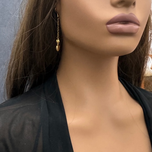 Dangle and Drop Earrings, Heart Shape Earrings, Earrings, Indian Jewelry - Picture 2 of 5